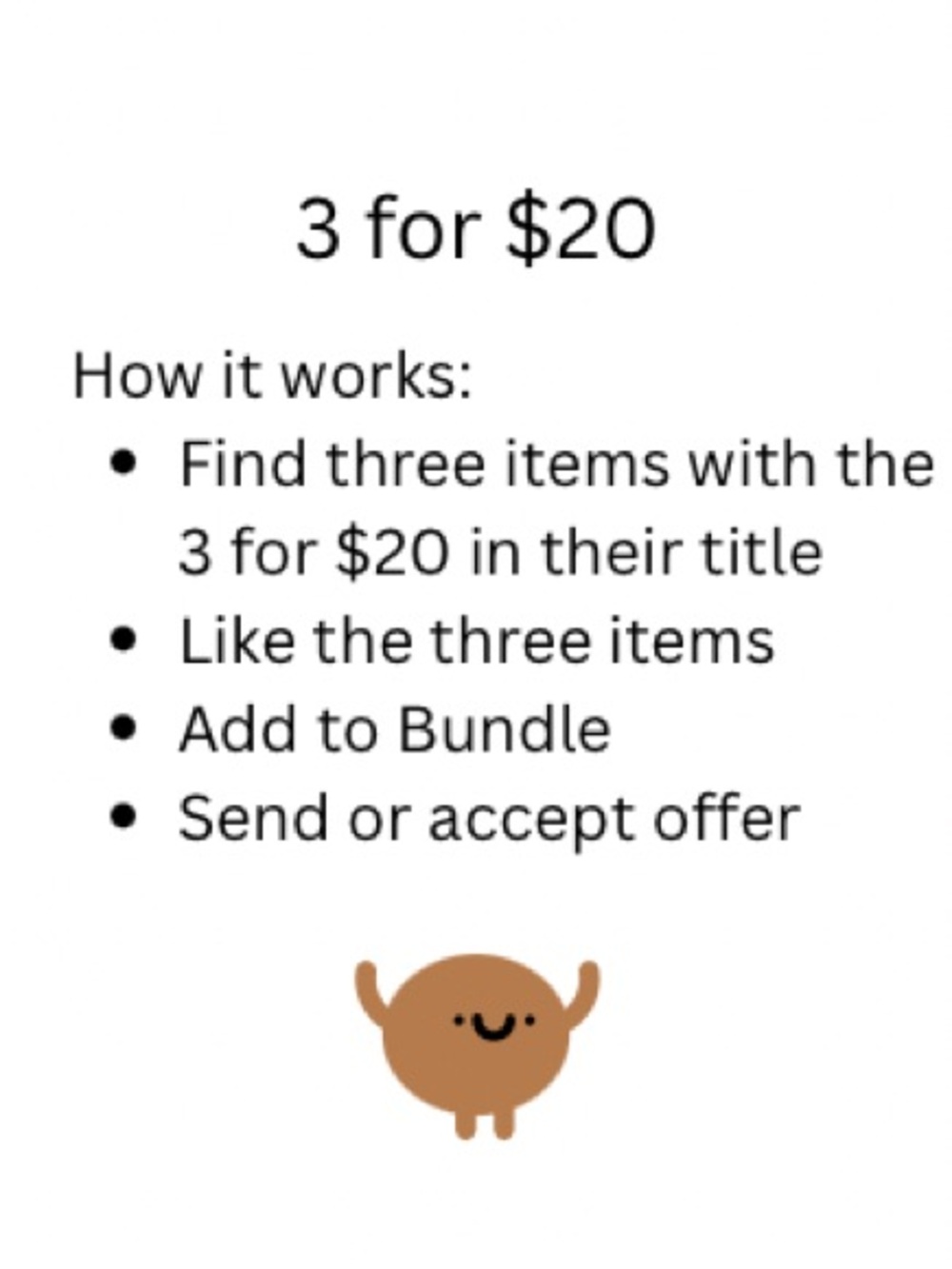 3 for $20 Promotion Guide